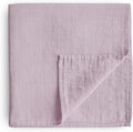 mushie Muslin Baby Swaddle Blanket | 100% Organic Cotton (Soft Mauve)