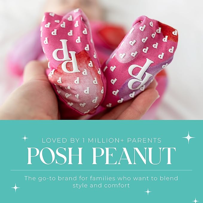 Posh Peanut Convertible Baby Sleepers - Girls Footless Baby Pajamas with 2 Way Zipper for Easy Diaper Changes