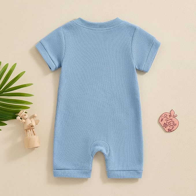 Kuriozud Newborn Infant Unisex Baby Boy Girl Clothes Button Romper Jumpsuit Basic One Piece Outfits