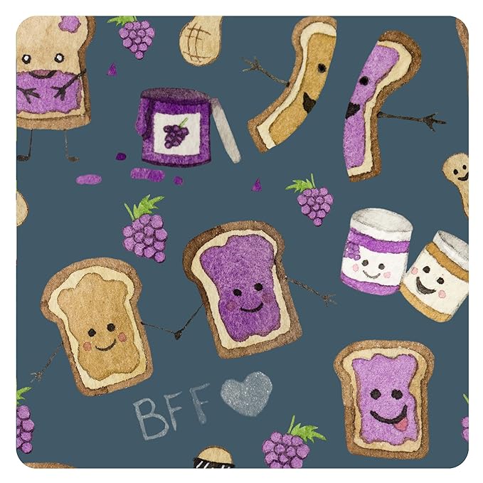 BapronBaby PBJ Pals Bapron - No Neck Tie Safer Bib for Baby & Toddler - Soft Waterproof Stain Resistant - Machine Washable - Sz Preschool 3-5yrs