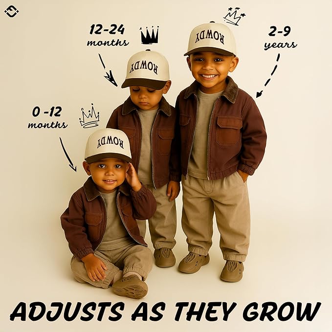 Funky Junque Premium Kids Trucker Hat Vintage Snapback Baseball Cap - Toddler Designs, Infant Sizes