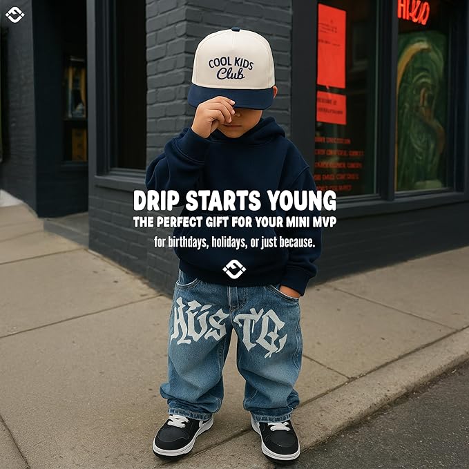 Funky Junque Premium Kids Trucker Hat Vintage Snapback Baseball Cap - Toddler Designs, Infant Sizes