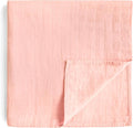 mushie Muslin Baby Swaddle Blanket | 100% Organic Cotton (Rose Vanilla)