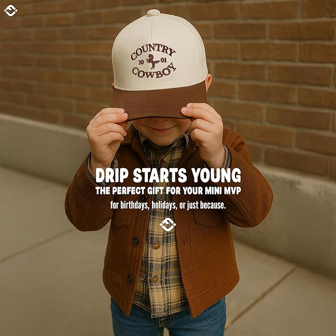 Funky Junque Premium Kids Trucker Hat Vintage Snapback Baseball Cap - Toddler Designs, Infant Sizes