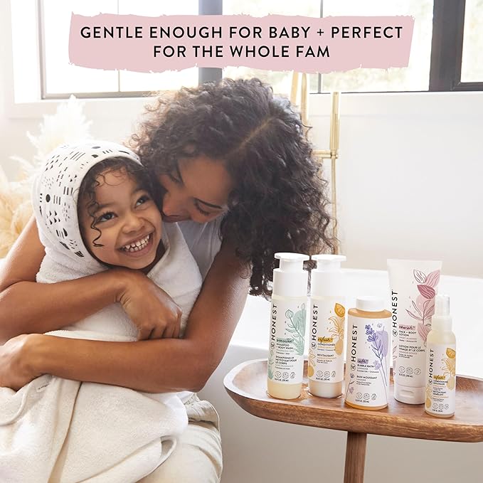 The Honest Company 2-in-1 Cleansing Shampoo + Body Wash | Gentle for Baby | Naturally Derived, Tear-free, Hypoallergenic | Citrus Vanilla Refresh, 10 fl oz