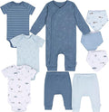 Gerber unisex-baby 9-piece Baby Gift Set for Newborn Boys & Girls – Premium Cotton Baby Essentials Layette Set
