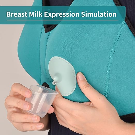 Breastfeeding Simulator with Water Filling System, Lactation Training Kit for Breastfeeding Techniques, Manual Milk Expression, and Nursing Education, Lactating Teaching