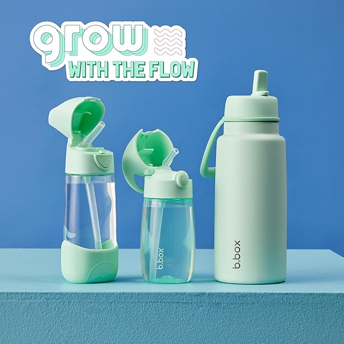 b.box 13 oz Drink Bottle Jnr - Leakproof Water Bottle for Kids & Toddlers, Easy Clean, Dishwasher Safe, BPA Free, Ideal for School, Home & Travel (Chill Out, 13 oz)