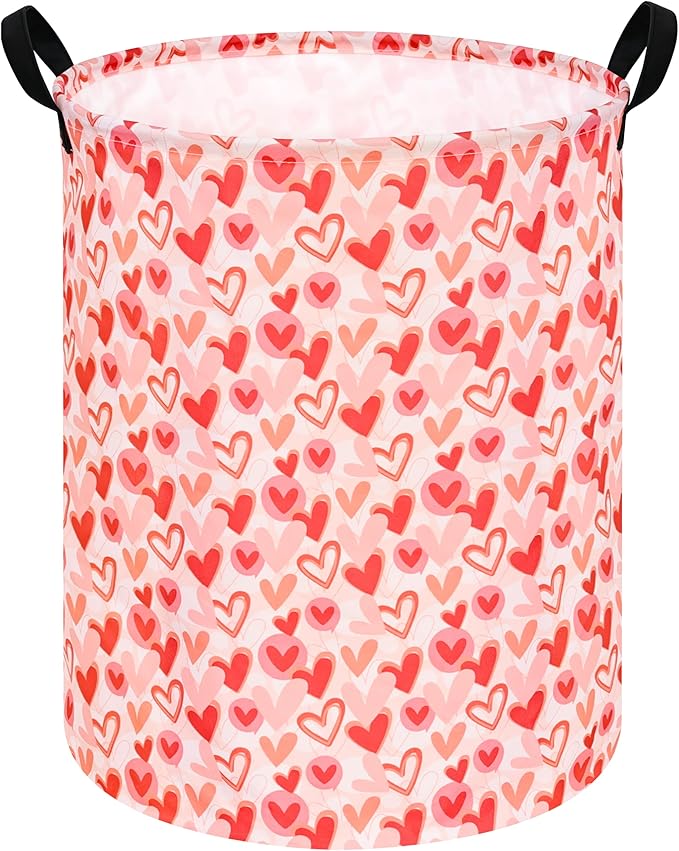 Round Laundry Hamper Storage Basket Laundry Organizer Hamper Storage Bins Clothes and Toys Box Nursery Hamper Gift Basket For Kids with Handles