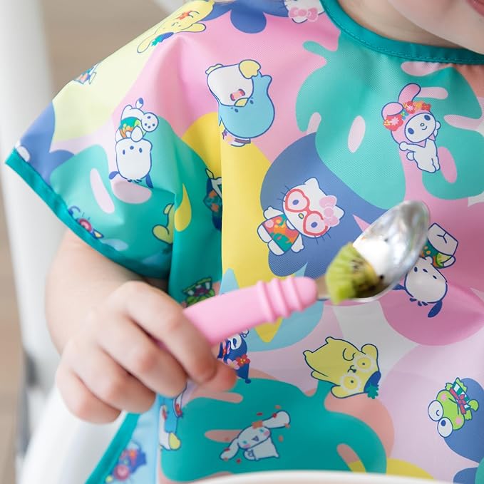 Bumkins Bibs - Toddler Bibs, Waterproof, Large for 1-3 Years, Short Sleeve