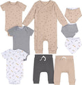Gerber unisex-baby 9-piece Baby Gift Set for Newborn Boys & Girls – Premium Cotton Baby Essentials Layette Set