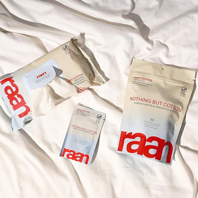 Raan, 100% Cotton Baby & Toddler Wipes, Unbleached, 99% Purified Water, Unscented, EWG verified, Made for Sensitive Skin, Extra Soft and Durable, 12 pack, 720 Count