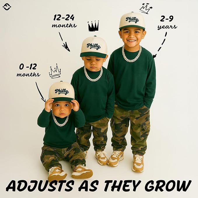 Funky Junque Premium Kids Trucker Hat Vintage Snapback Baseball Cap - Toddler Designs, Infant Sizes