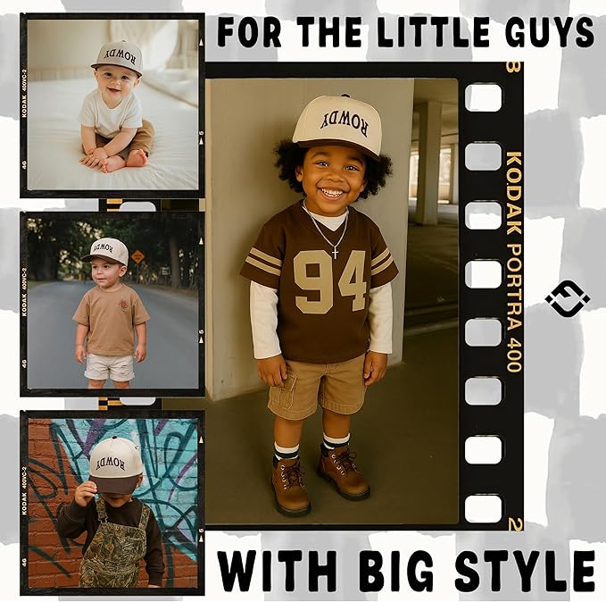 Funky Junque Premium Kids Trucker Hat Vintage Snapback Baseball Cap - Toddler Designs, Infant Sizes