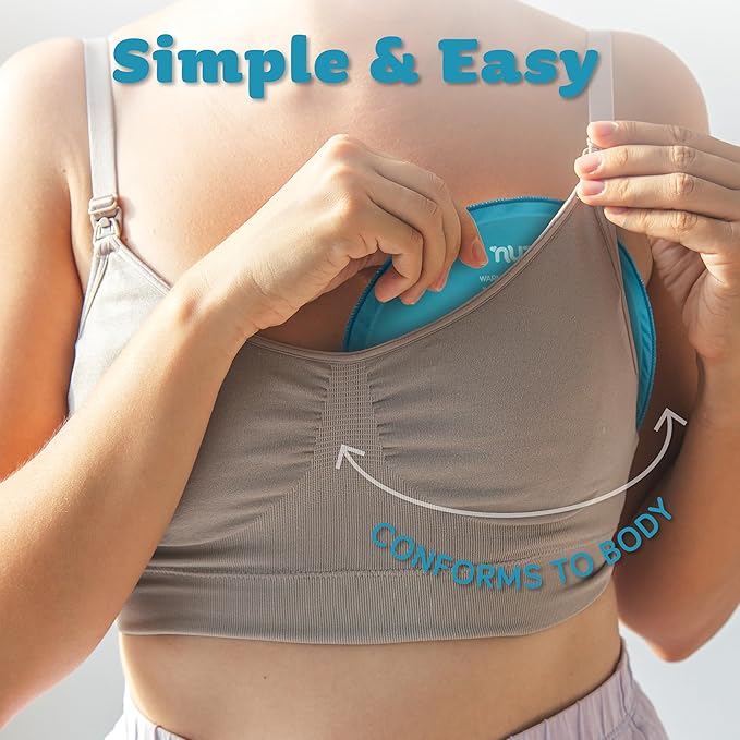 Breast Ice Packs for Breastfeeding and Engorgement Relief - Hot and Cold Breast Therapy Packs - Soft, Dual-Sided & Reusable - 2 Pack