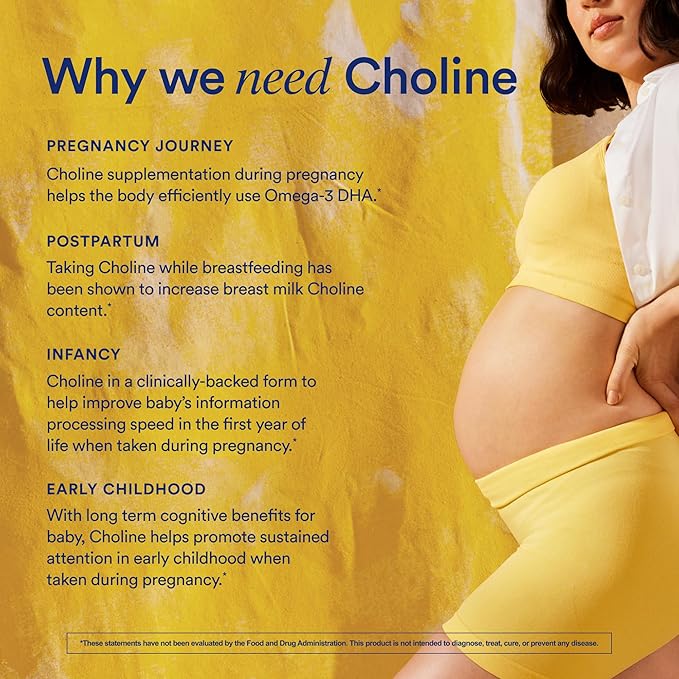 Ritual Natal Choline Supplement, 550mg, Supports Baby’s Cognitive Function When Taken During Pregnancy and Choline Content in Breastmilk*, 30 Day Supply
