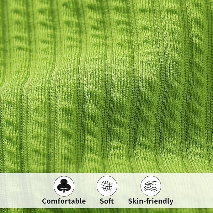 HAPPYMA Baby Swimsuit Toddler Girl Bathing Suit Summer Solid Color Bikini Set Beach Two Piece Swim Wear