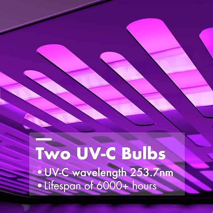 Papablic 4-in-1 UV Light Sanitizer | UV-Clean Sanitizing and Dryer Pro | UV Sanitizer Box with Dual UV-C Lamps for Babies & Whole Family | Large Capacity | Touch Control