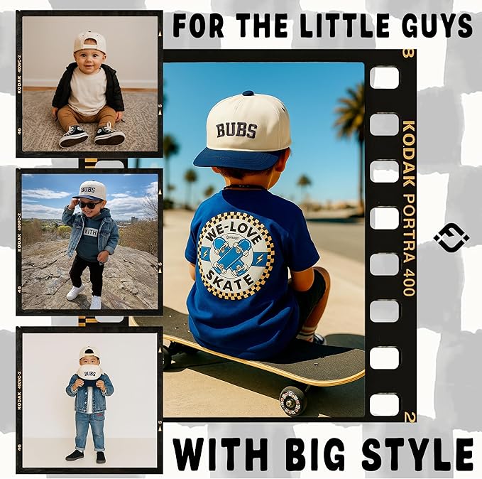 Funky Junque Premium Kids Trucker Hat Vintage Snapback Baseball Cap - Toddler Designs, Infant Sizes