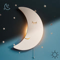 Tip perk Moon Lamp for Baby Nursery - Floating Moon Wall Lamp for Nursery | Cute Floating Moon Lamp for Kids Bedroom | Battery-Operated Hanging Night Lights | Cordless Moon Lights for Bedroom