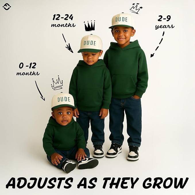 Funky Junque Premium Kids Trucker Hat Vintage Snapback Baseball Cap - Toddler Designs, Infant Sizes