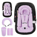 Infant Car Seat Insert with Removable Cushion for Baby Preemie Newborn Infant, Reversible carseat Insert Head Body Support Fits for Stroller, Baby Swing, Rocker, Bouncer, Bassinet - Purple