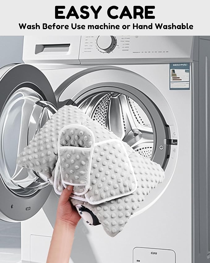 Infant Car Seat Insert with Removable Cushion for Baby Preemie Newborn Infant, Reversible carseat Insert Head Body Support Fits for Stroller, Baby Swing, Rocker, Bouncer, Bassinet - Grey