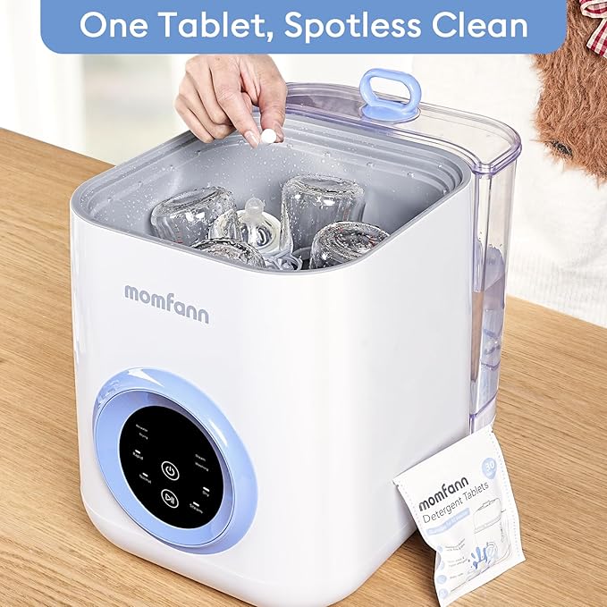 Baby Bottle Washer-19 Min Rapid Wash, Sterilizer and Dryer, All-in-One Cleaner, Bottles, Pump Parts & Baby Essentials for New Parents Gift, Replaces Hand Washing