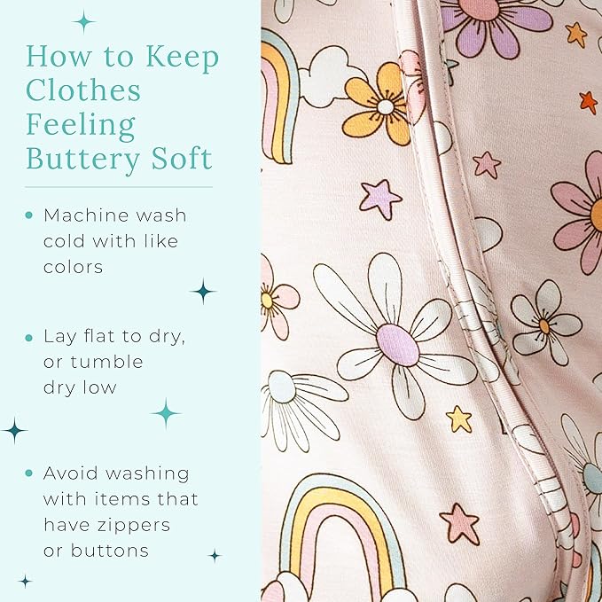 Posh Peanut Convertible Baby Sleepers - Girls Footless Baby Pajamas with 2 Way Zipper for Easy Diaper Changes