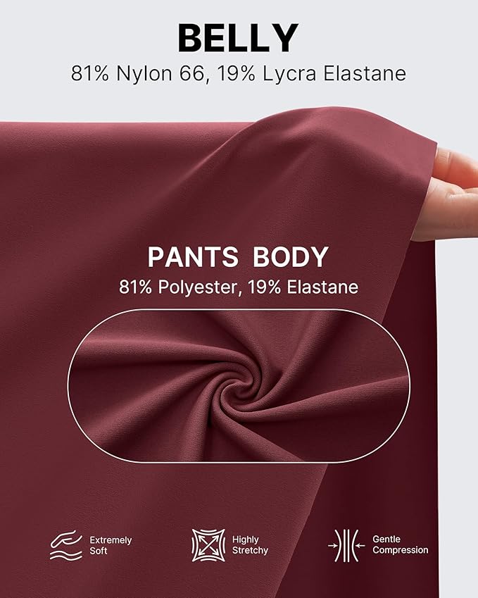 G4Free Maternity Dress Yoga Pants with Pockets Over The Belly Stretchy Work Slack Pregnancy Wide Leg Lounge Trousers