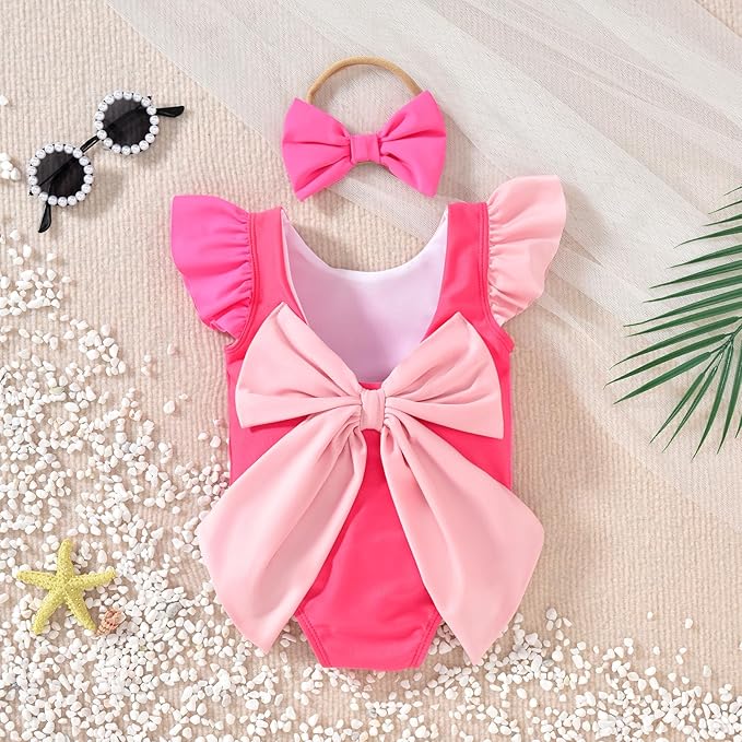 Toddler Girl Baby Ruffles Mermaid Fish Scale Swimsuit One Piece Swimwear Bathing Sunsuit