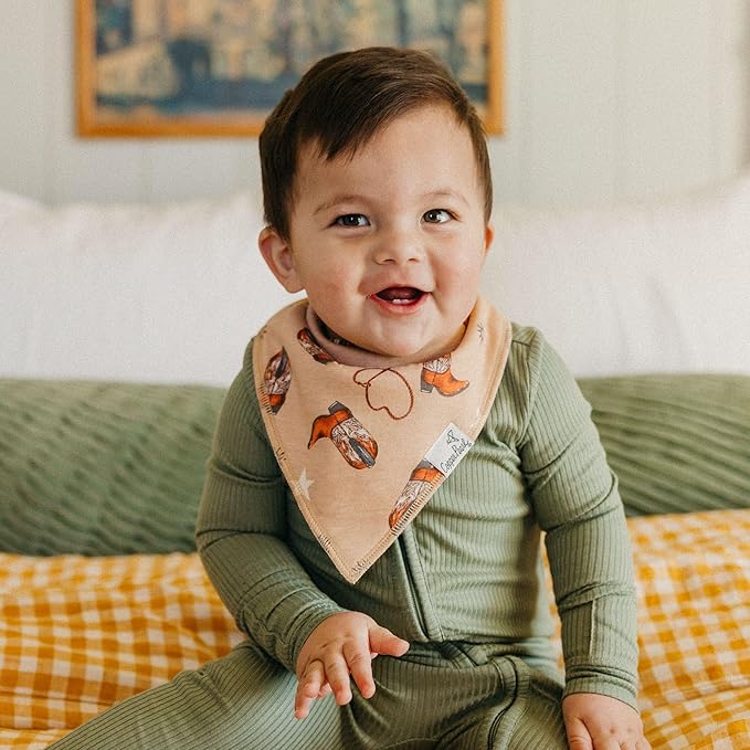 Copper Pearl Baby Bandana Drool Bibs for Drooling and Teething 4 Pack Gift Set Boone