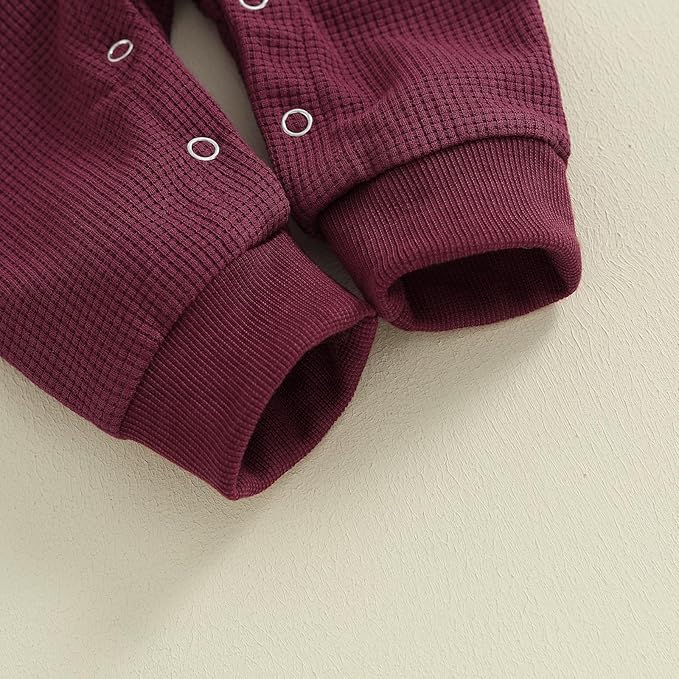 Kuriozud Newborn Infant Unisex Baby Boy Girl Clothes Button Romper Jumpsuit Basic One Piece Outfits