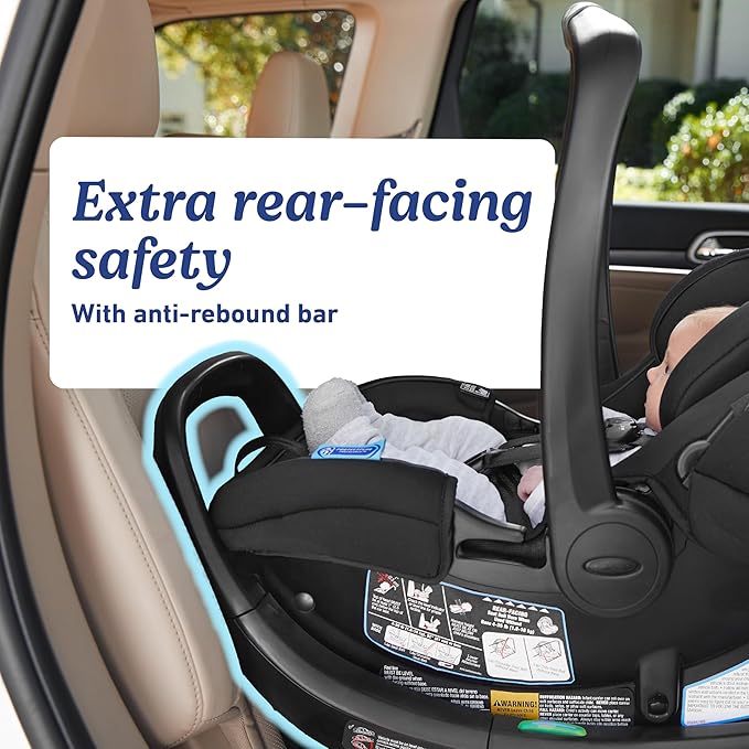 Graco SnugRide SnugFit DLX Infant Car Seat, Baby Car Seat with Anti Rebound Bar for Extra Safety, SnugLock Easy Install Carseat, Baby Registry Must Have, Gift for New Parents, Maison