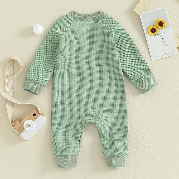 Kuriozud Newborn Infant Unisex Baby Boy Girl Clothes Button Romper Jumpsuit Basic One Piece Outfits