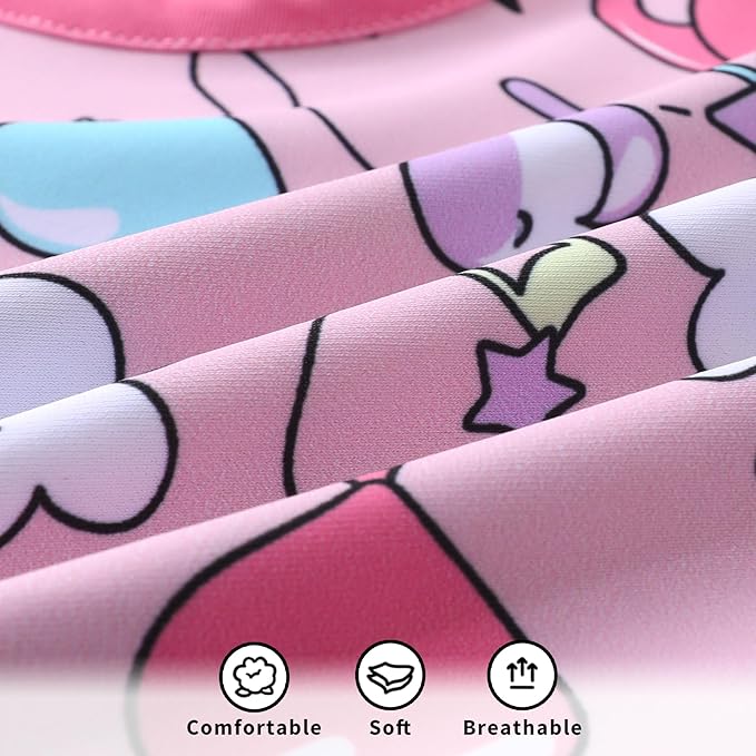 YOUNGER TREE Infant Baby Girls Swimsuit Long Sleeve Swimsuits One Piece Swimsuit Solid Color Bathing Suit with Hat, UPF 50+