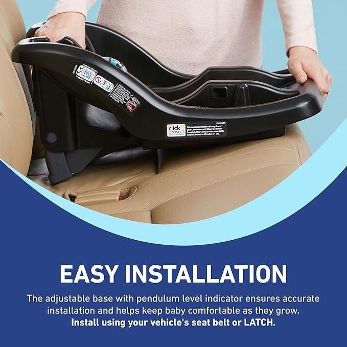 Graco SnugRide Lite LX Infant Car Seat, Lightweight Rear-Facing Seat for Babies 4–30 lb, 4-Position Adjustable Base, LATCH Installation & ProtectPlus Engineered, Studio