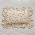 BuLuTu Cotton Muslin Pillowcase for Toddler Girls Boys Chic Shabby Floral Kids Pillow Case, Breathable Soft Durable Children Pillow Cover for Travel/Sleep, Hyacinth Pattern, 14"x20"