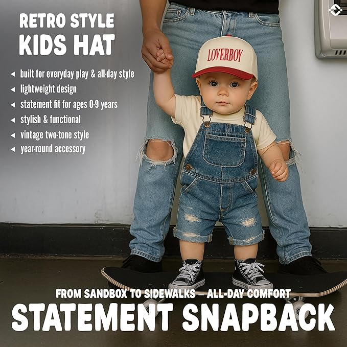 Funky Junque Premium Kids Trucker Hat Vintage Snapback Baseball Cap - Toddler Designs, Infant Sizes