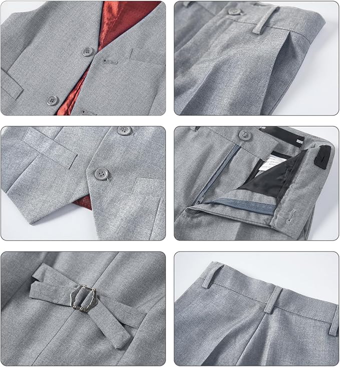 Boys Vest Set Formal Dress Suits Wedding Outfit Dresswear
