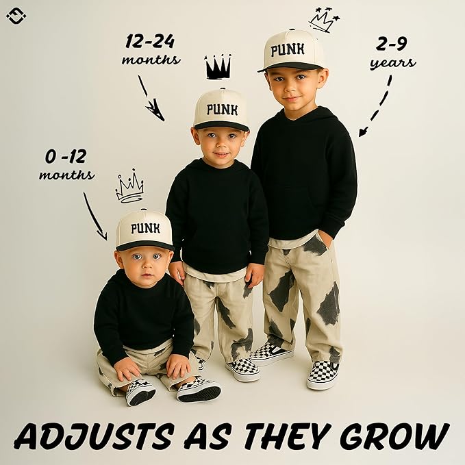 Funky Junque Premium Kids Trucker Hat Vintage Snapback Baseball Cap - Toddler Designs, Infant Sizes