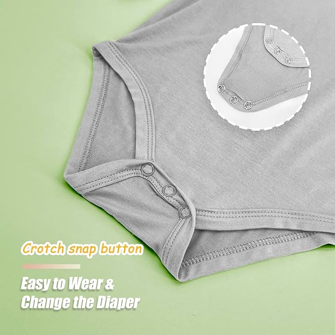 Jimonda Bamboo Baby Bodysuit Long Sleeve Infant Romper Soft Boy Girl Unisex Newborn Clothes One Piece Outfits Summer Fall