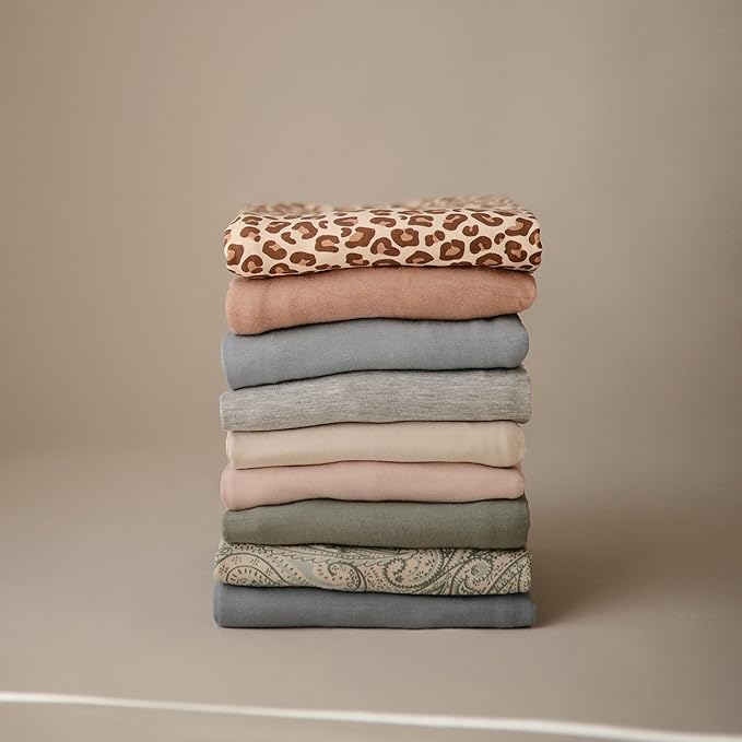 mushie Baby Car Seat Canopy Cover | Breathable & Stretchy Multi Use Cover for Breastfeeding, Nursing, High Chair, Shopping Cart, Strollers (Leopard)