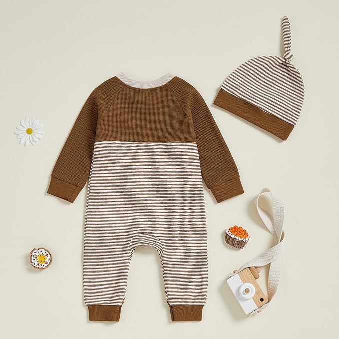 Kuriozud Newborn Infant Unisex Baby Boy Girl Clothes Button Romper Jumpsuit Basic One Piece Outfits