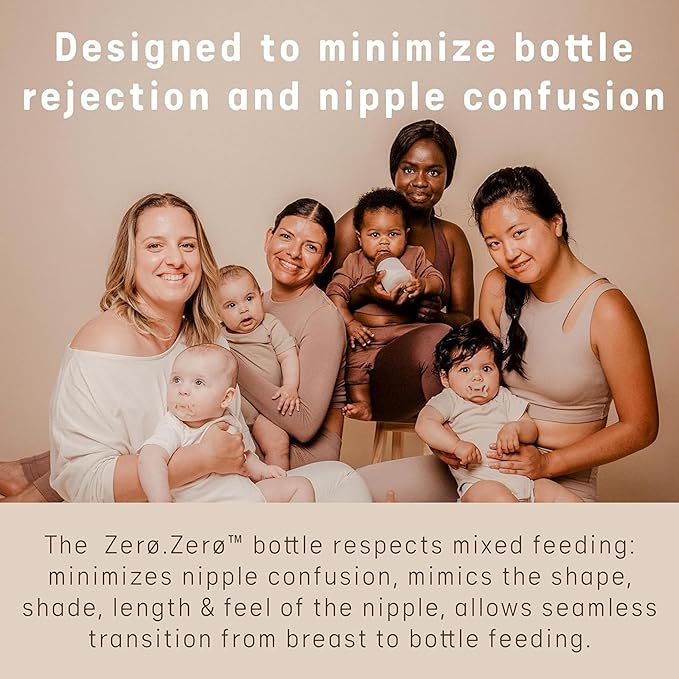 Suavinex Zero Zero Anti Colic Baby Bottle, No 1 Spanish Baby Bottle Brand, Minimizes Bottle Rejection & Nipple Confusion, Perfect for Breastfeeding Babies, 4 PK 9 oz, Medium Tone, Medium Flow