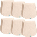 Muslin Burp Cloths Set, 6 Pieces, 100% Organic Cotton Hand Washcloths for Baby Boys and Girls Extra Absorbent and Soft Burping Rags (Apricot - Solid Color)