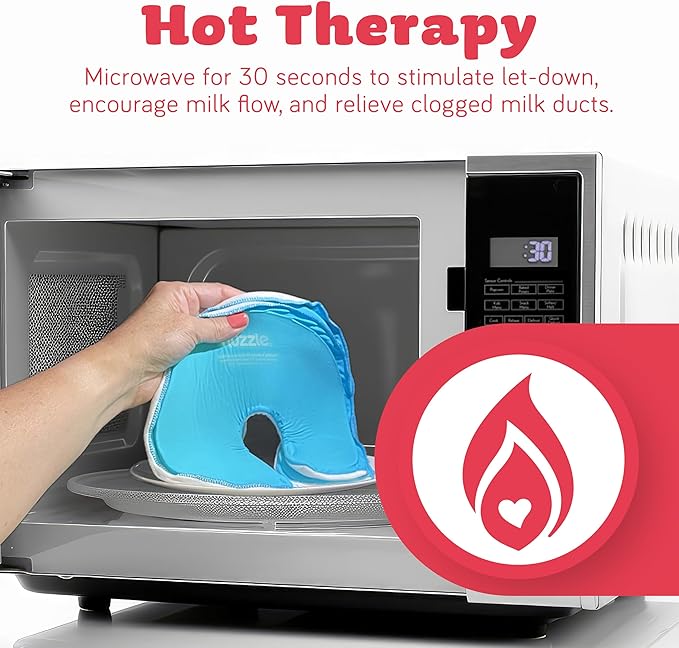 Breast Ice Packs for Breastfeeding and Engorgement Relief - Hot and Cold Breast Therapy Packs - Soft, Dual-Sided & Reusable - 2 Pack