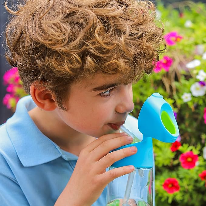 b.box Kids Water Bottle – Tritan Toddler Drink Bottle with Straw for School, Daycare, Travel w/Easy-Grip Triangular Design, Leak Proof Lid & Handle, BPA Free, Dishwasher Safe (Lilac Pop)