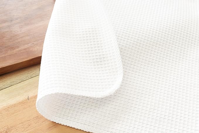 PurpleEssences Dish Cloths and Dish Rags - 8 Pack Waffle Weave Solid Kitchen Dish Wash Cloths, 100% Cotton, 12 x 12 Inches, Ultra Soft Absorbent Quick Drying - Fall Thanksgiving - White