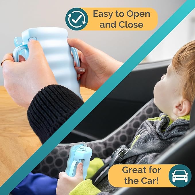 Dinneractive Sip Wiz - Baby Pouch Holder No Squeeze Pouch Food Pouches & Juice Box Holder - Anti-Squeeze Yogurt Pouch Reusable Toddler Essentials
